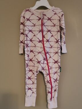 Parade organic starburst pattern zip up footless sleeper/footie